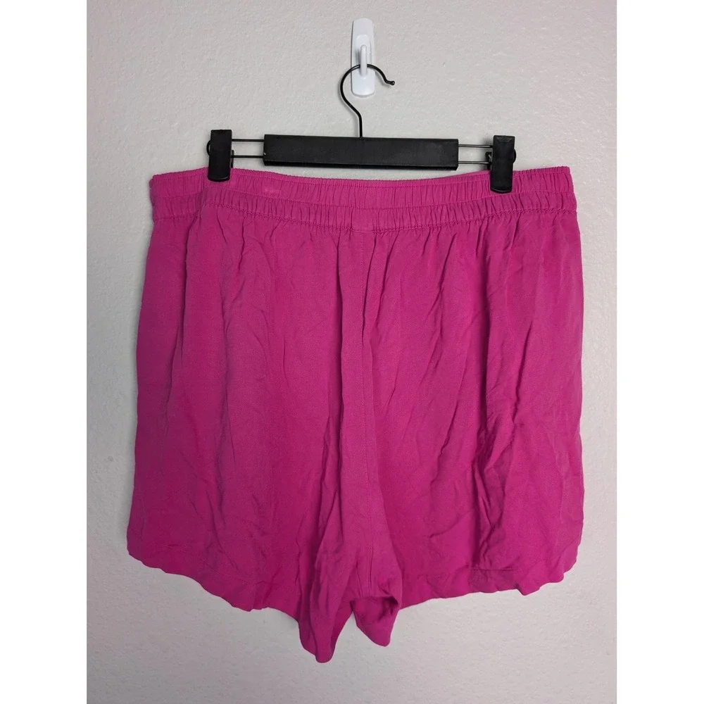 Old Navy Sleep Shorts Mens L Pink Viscose Elastic Waist Pockets Lightweight